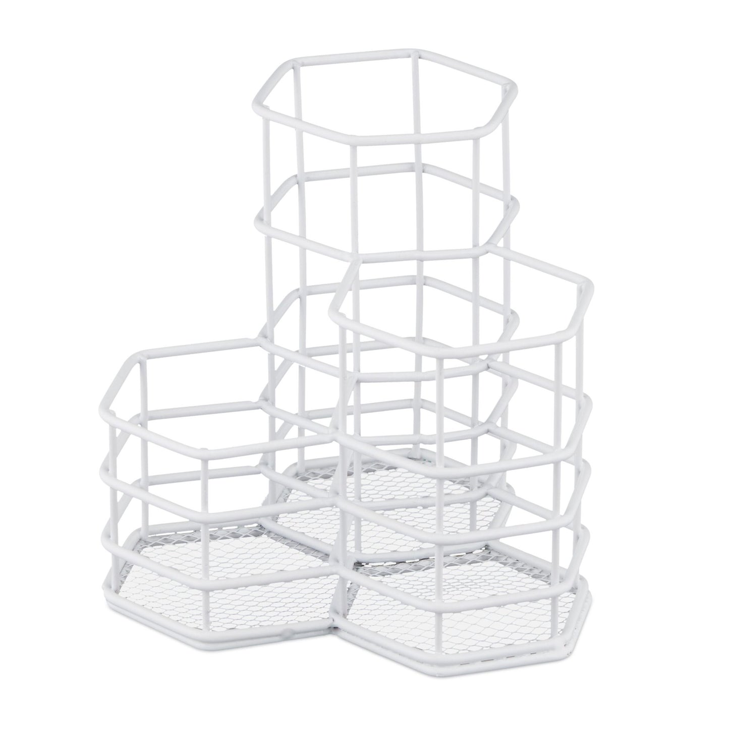 Brush holder with 3 compartments
