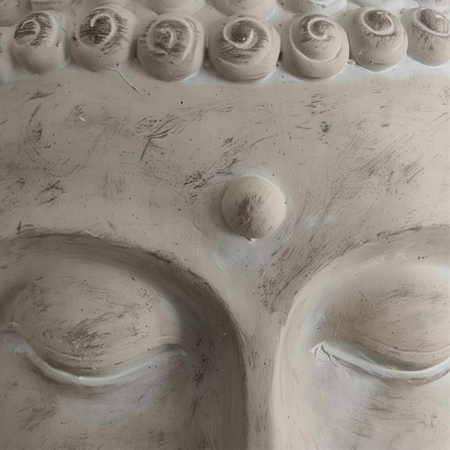 Buddha Head Sculpture, 78cm, Weatherproof Polyresin