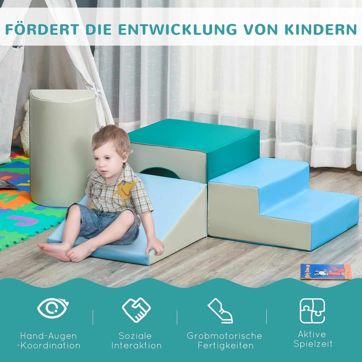 Foam building blocks for children, soft and easy to clean, 1-3 years