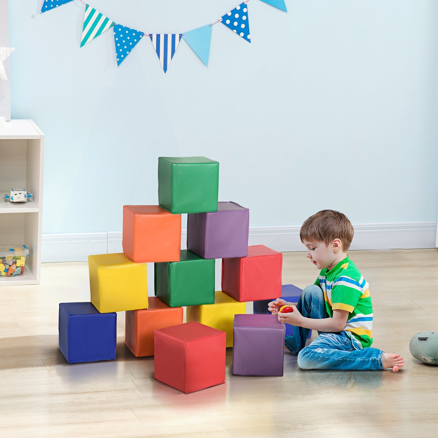 Building blocks in foam, soft and safe for toddlers 1-3 years
