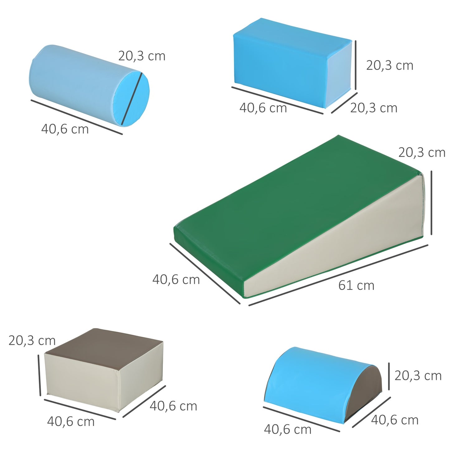 Building blocks in foam, soft and safe for toddlers 1-3 years