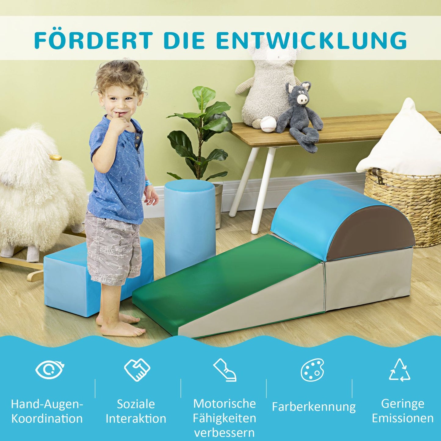Building blocks in foam, soft and safe for toddlers 1-3 years