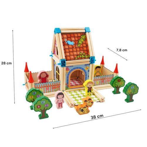 Building Blocks House Set, 268 Pieces, Ages 3+