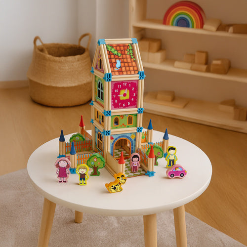 Building Blocks House Set, 268 Pieces, Ages 3+