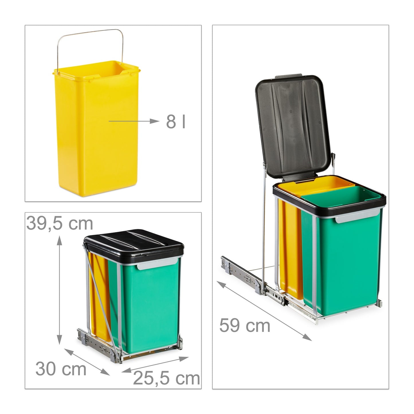 Built-in kitchen bin