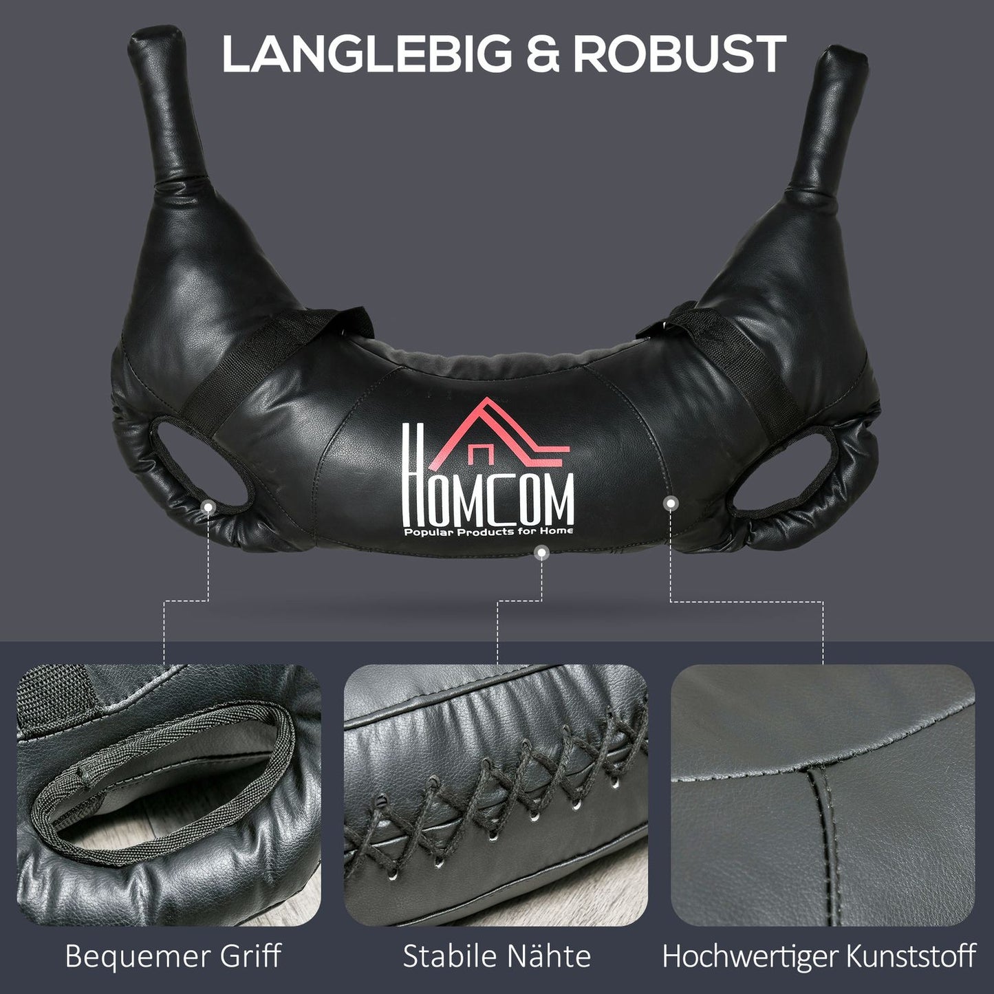 20 kg Bulgarian weight training bag, black metallic sand