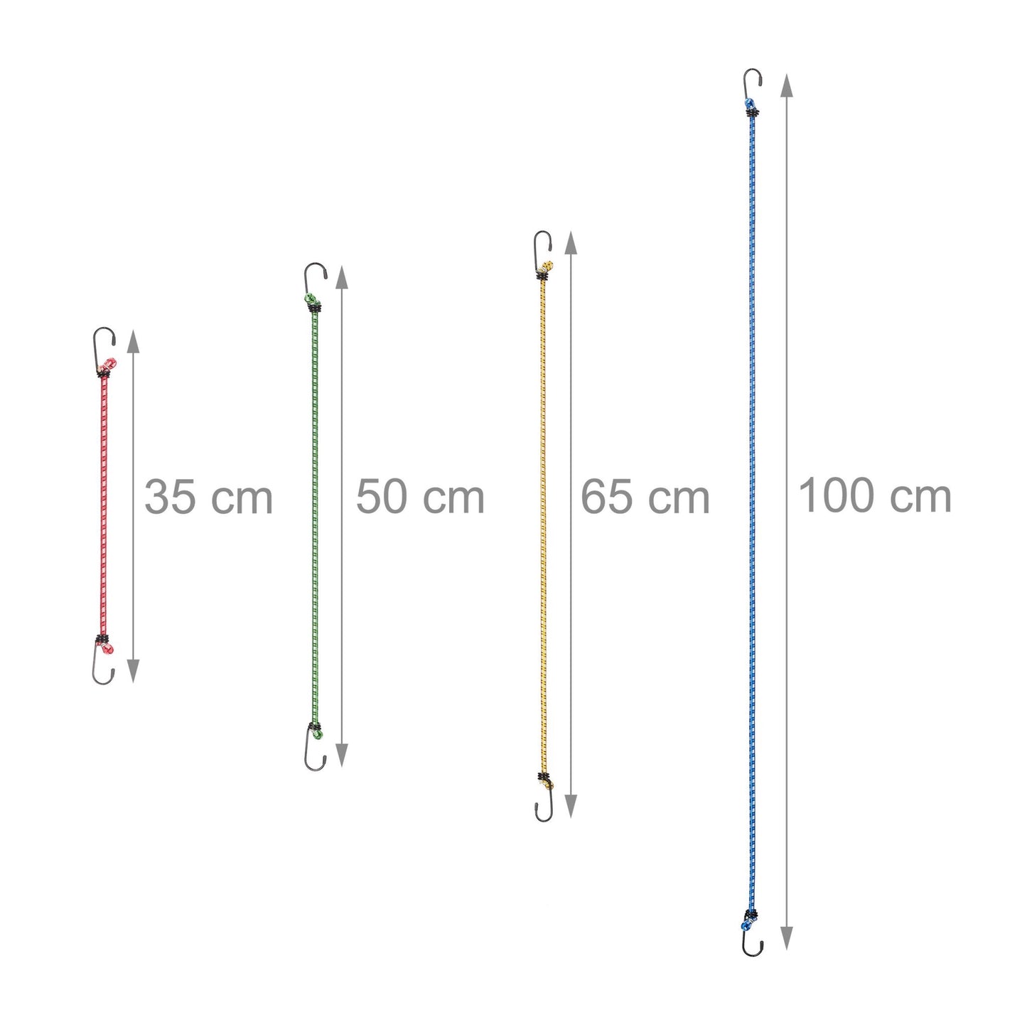 Bungee Cord Set Of 12 4 Sizes
