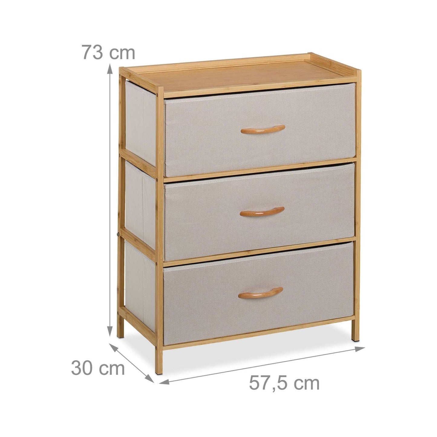 Bureau in bamboo 3 drawers