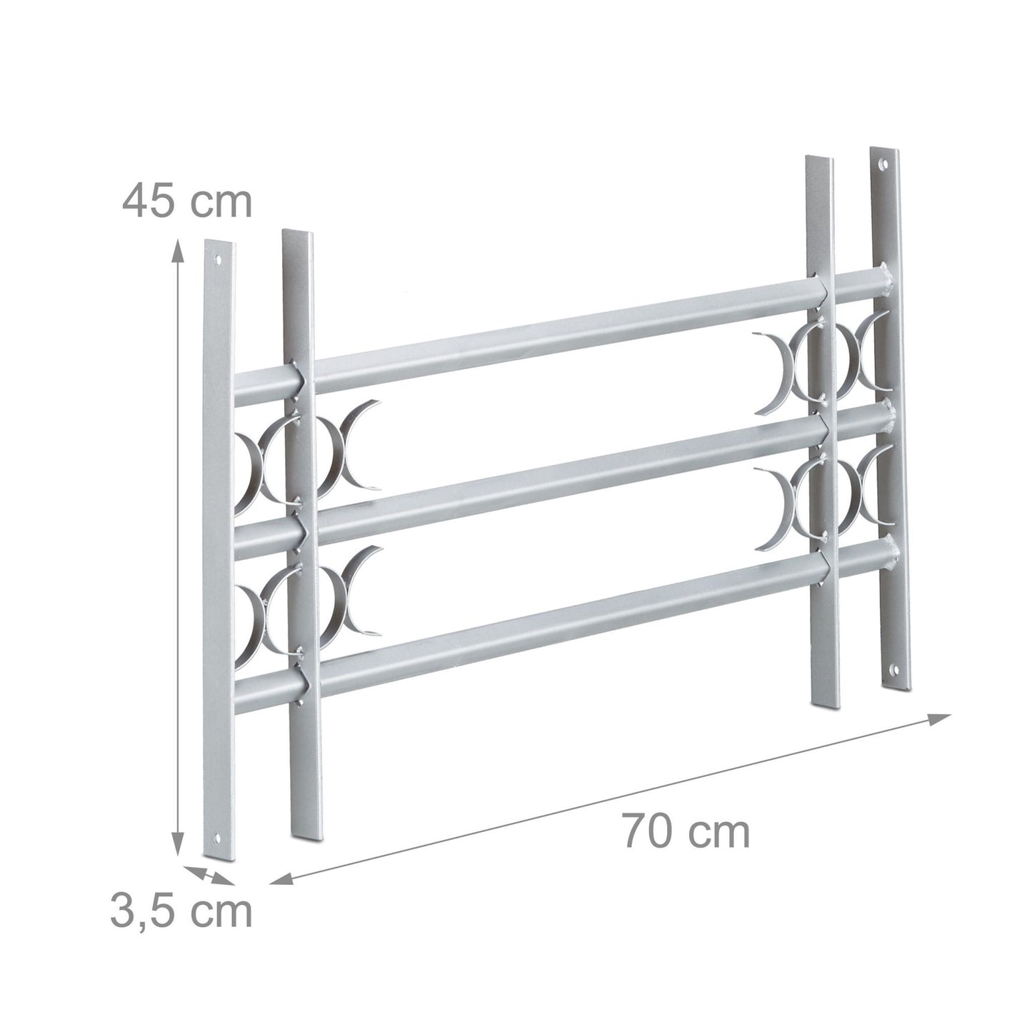 Burglar protection with extendable window grill