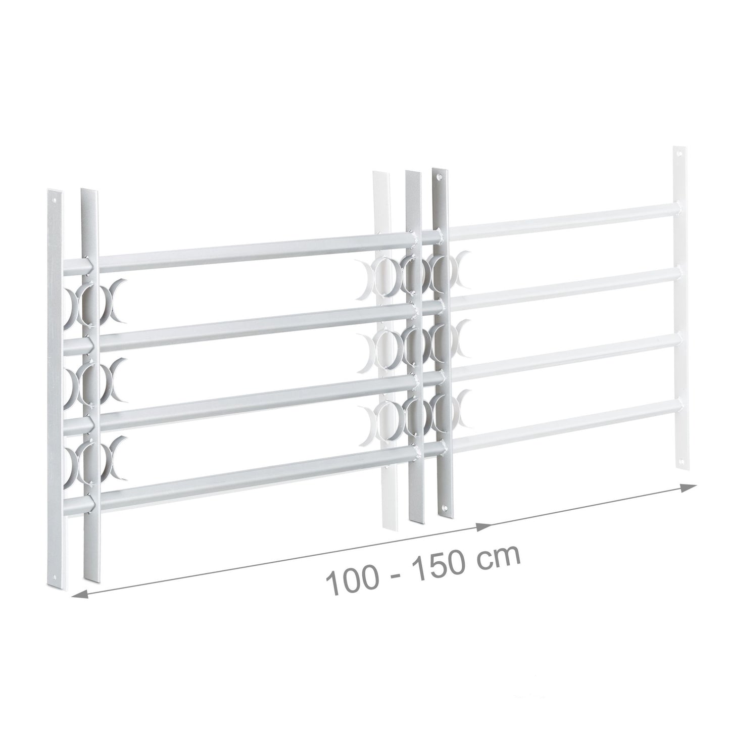 Burglary protection with extendable window grill