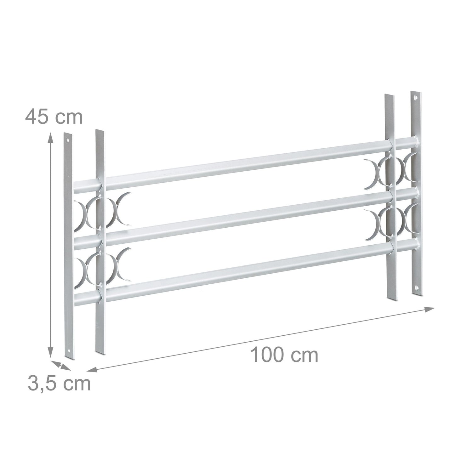Burglary protection with extendable window grill