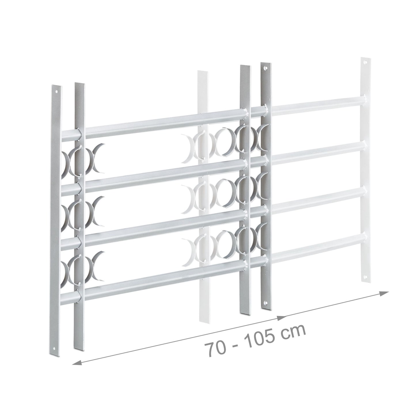 Burglary protection with extendable window grill