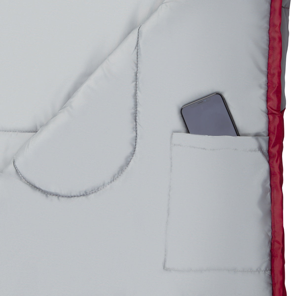 Burgundy-Grey Sleeping Bag, Size L, Lightweight