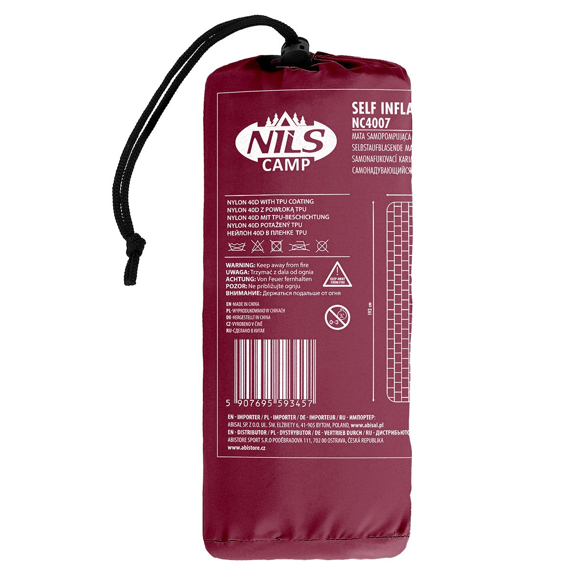 Burgundy Tourist Mat, Lightweight, Compact, Durable