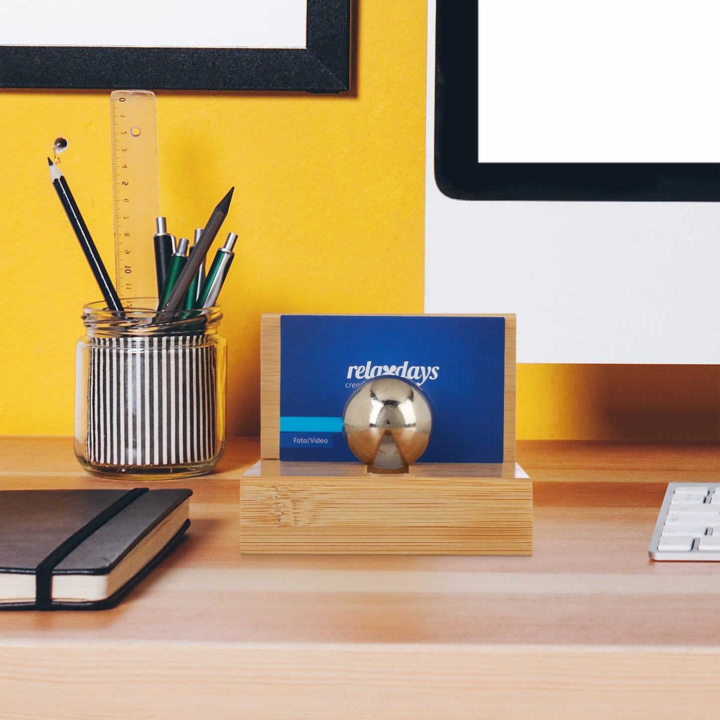 Business Card Holder With Ball Weight