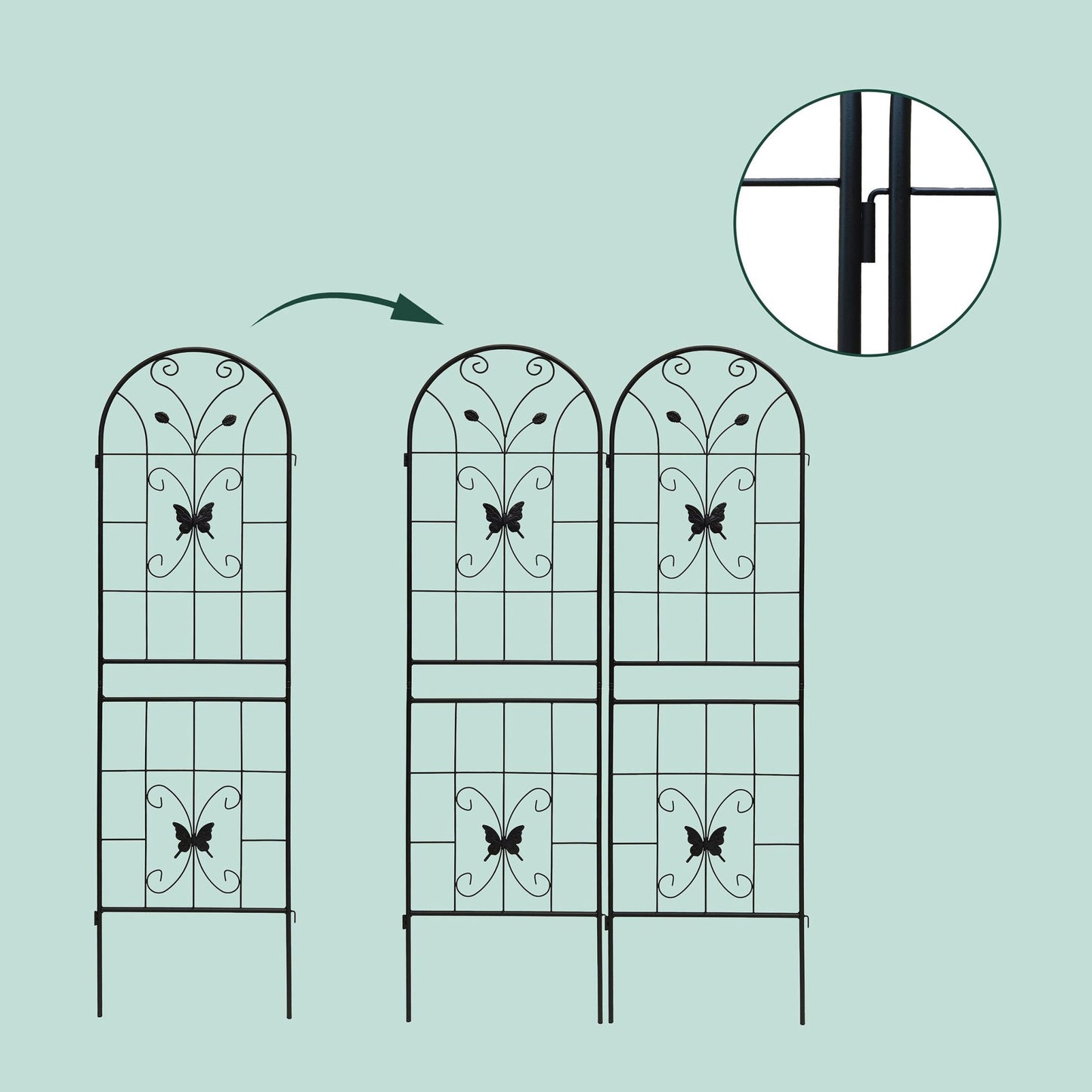 Butterfly Trellis Set, 2 Pcs – Metal Plant Supports