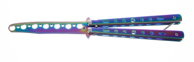 Butterfly knife for training - rainbow