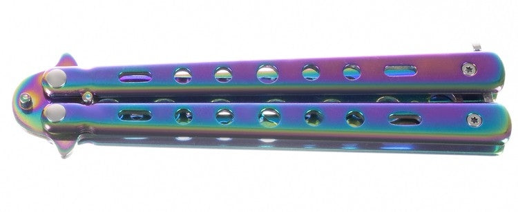 Butterfly knife for training - rainbow