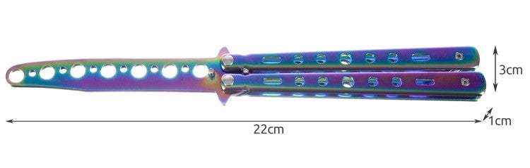 Butterfly knife for training - rainbow