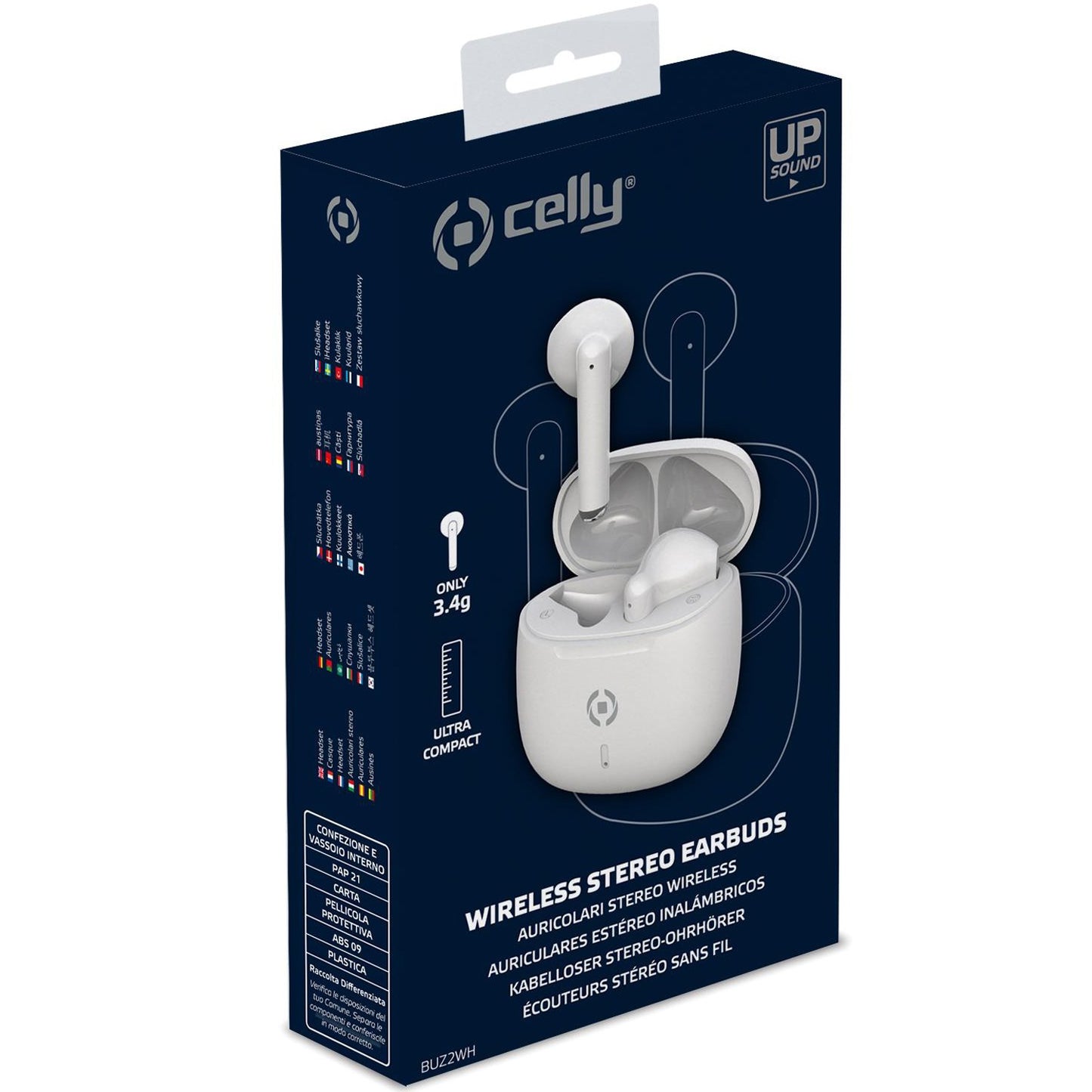 Buz2 True Wireless Bluetooth Headset Drop White