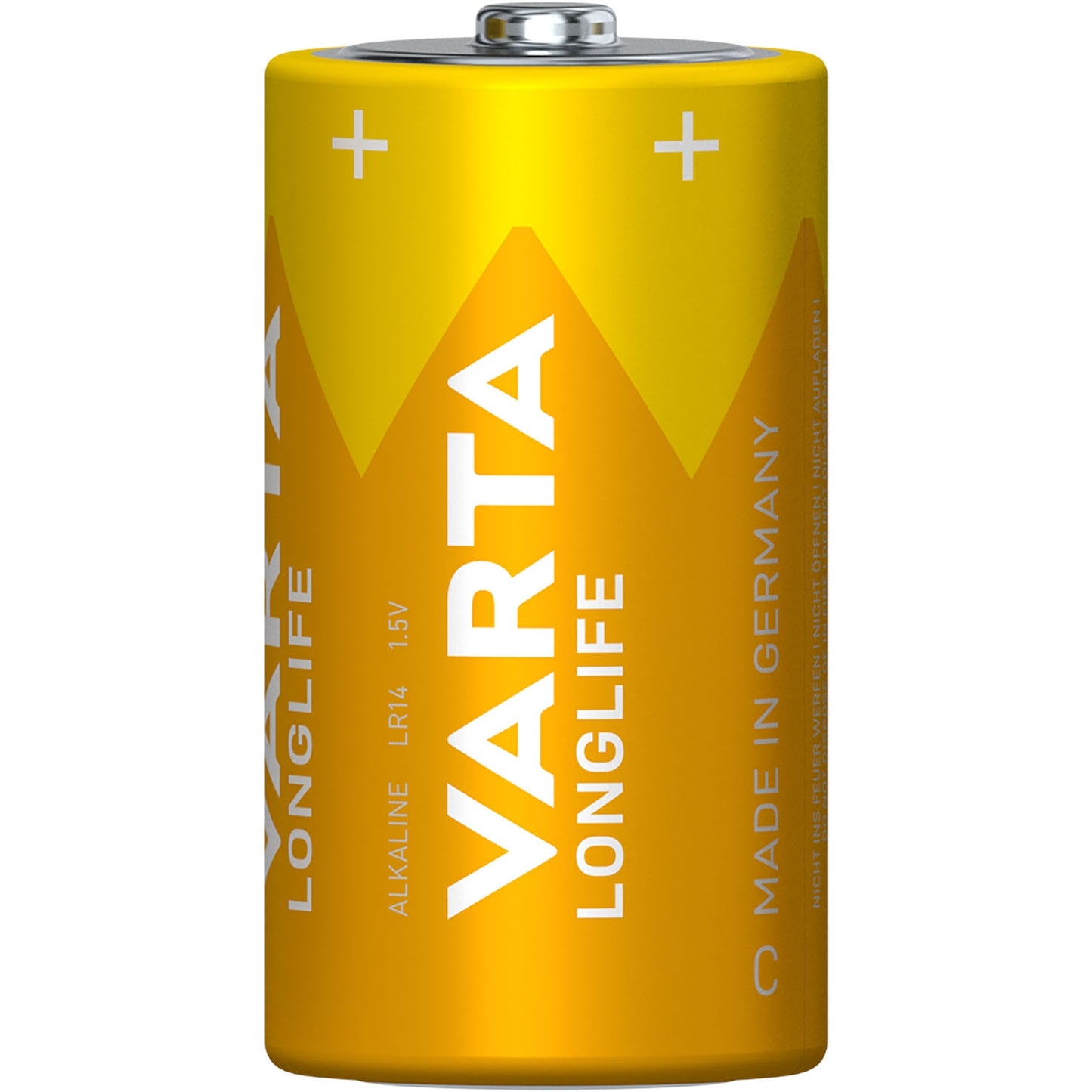 C Batteries 2-Pack, Long-Lasting Alkaline