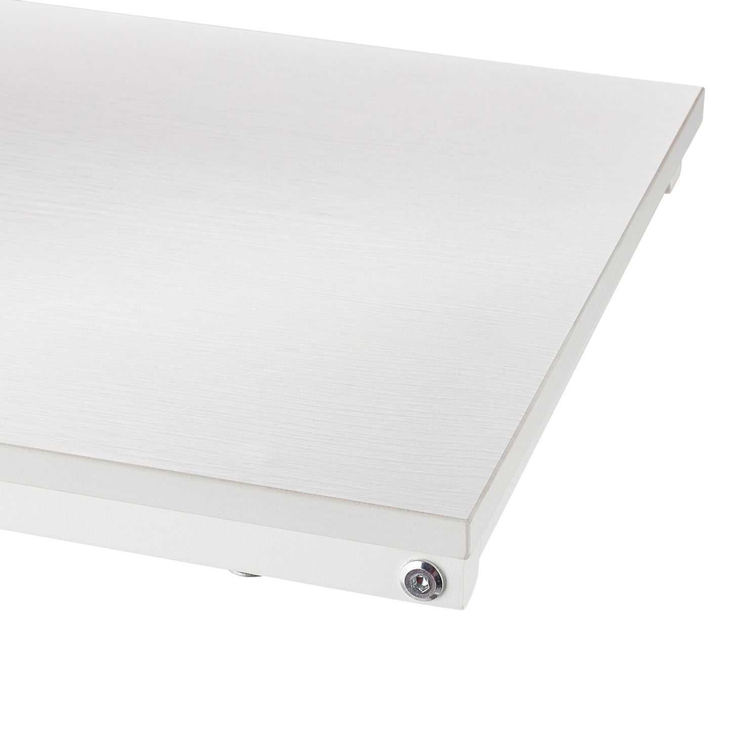 C-Shaped Side Table White