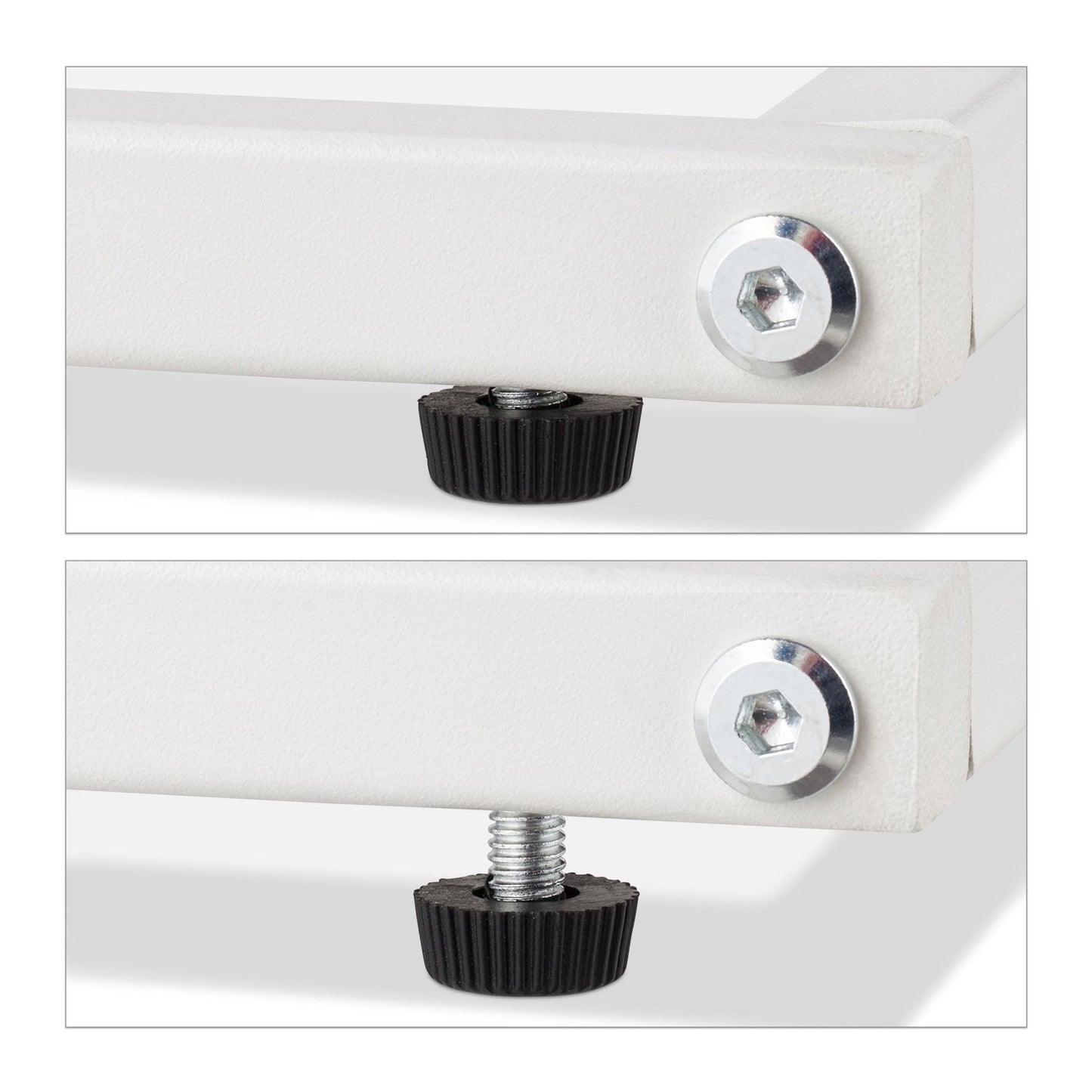 C-Shaped Side Table White