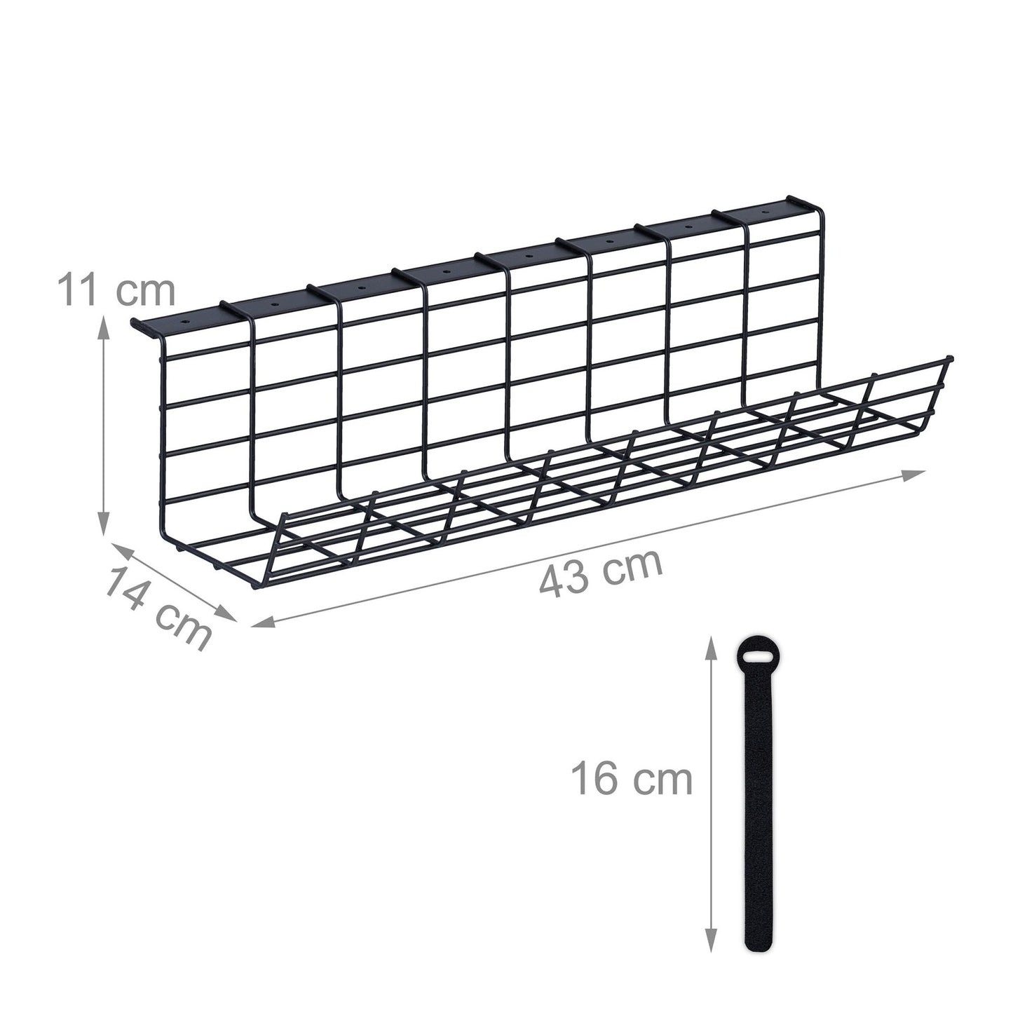 Cable duct for desk set of 2