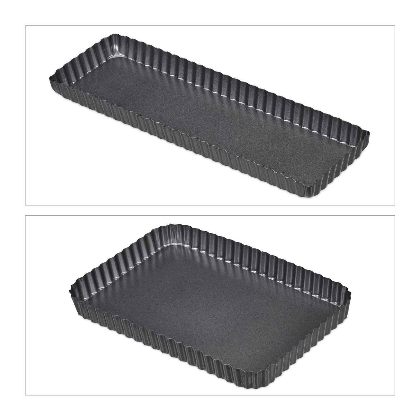 Cake tin with lifting base set of 2