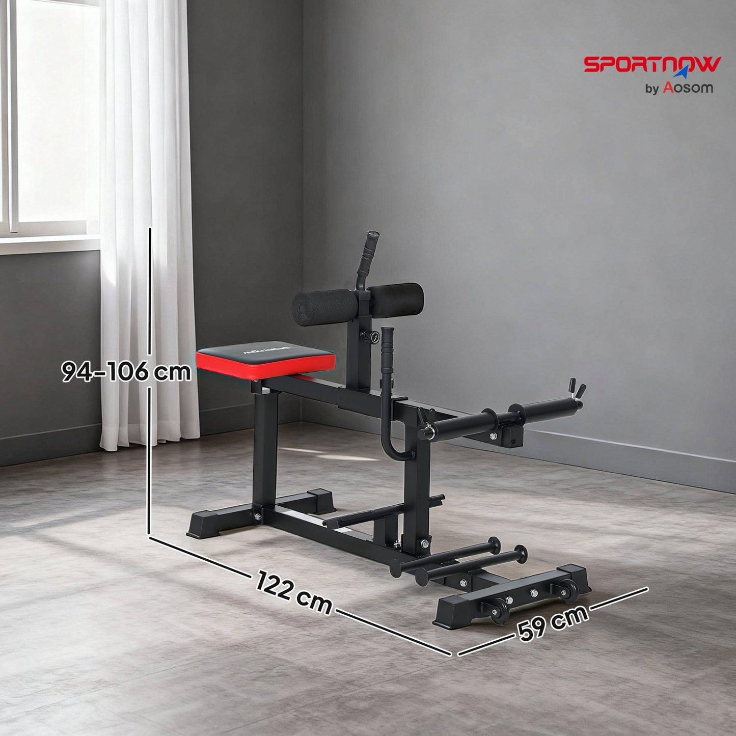 Calf Raise Machine, Adjustable Steel Frame, Black