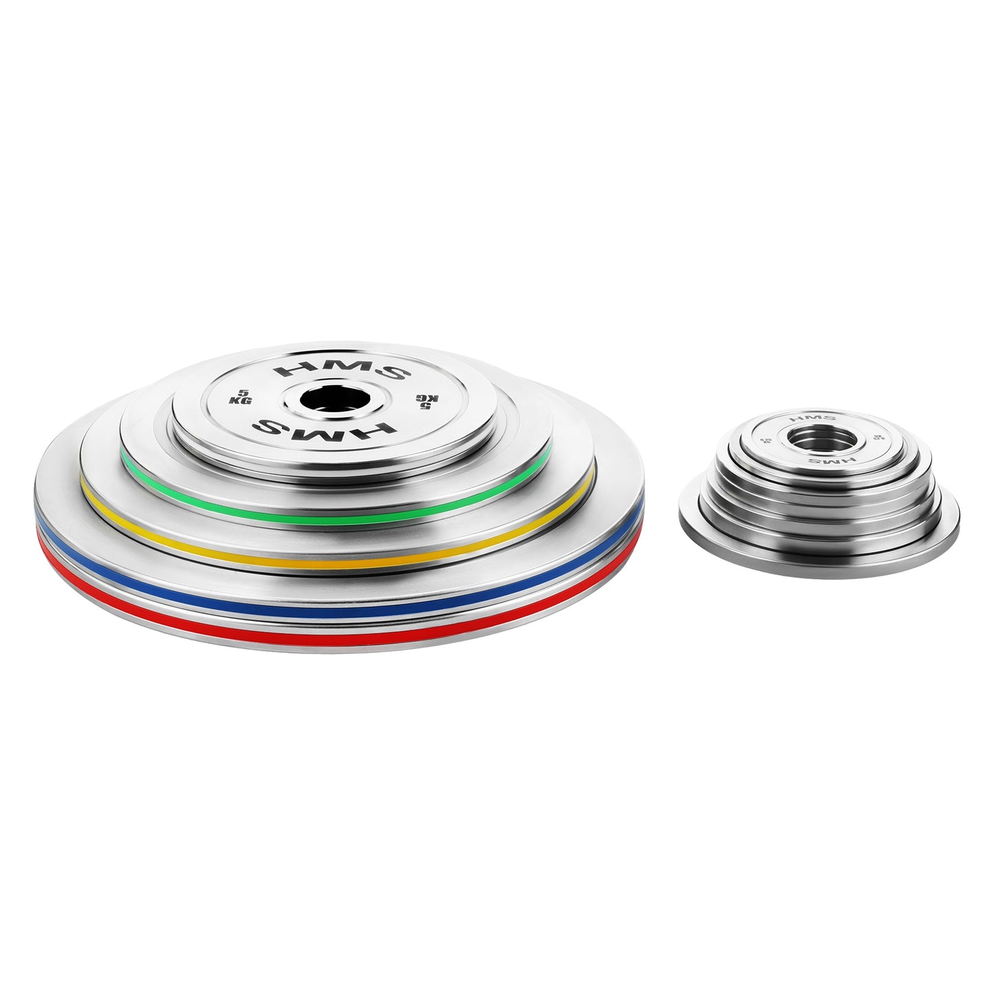 Calibrated Steel Olympic Plates, 22 kg Set