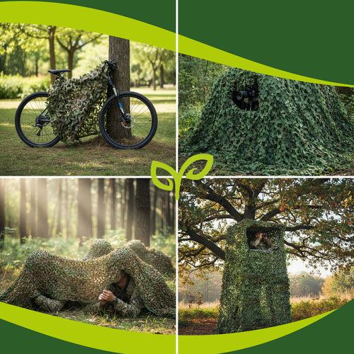 Camouflage Net 2x5m Waterproof with 100 Ties