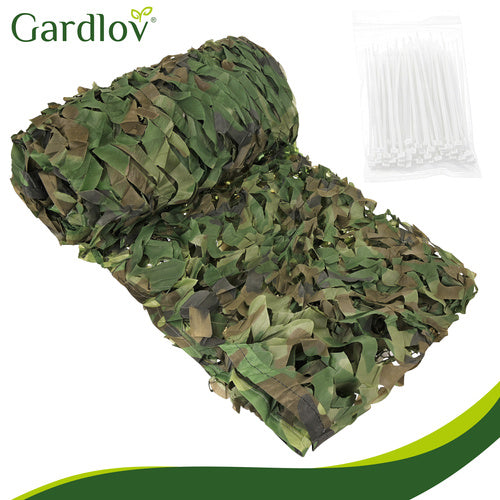 Camouflage Net 3x6m with 100 Cable Ties, Waterproof