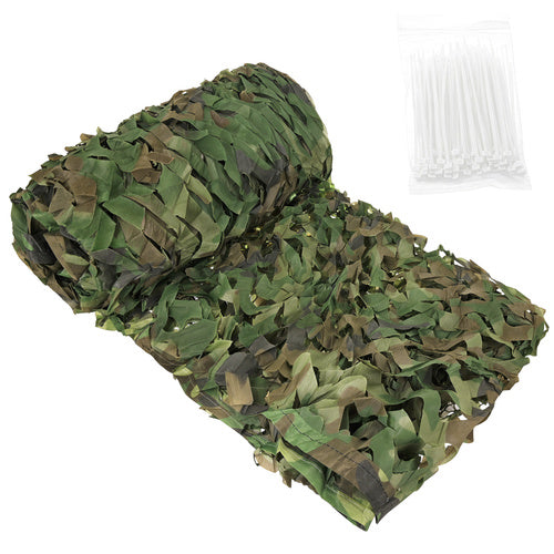 Camouflage Net 3x6m with 100 Cable Ties, Waterproof
