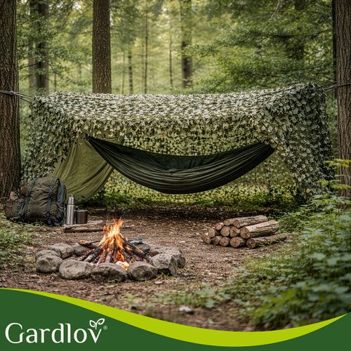 Camouflage Net 3x6m with 100 Cable Ties, Waterproof