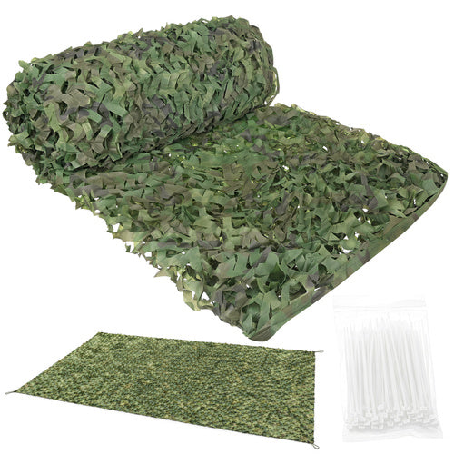Camouflage Net 4x6m, Waterproof, 100 Cable Ties Included