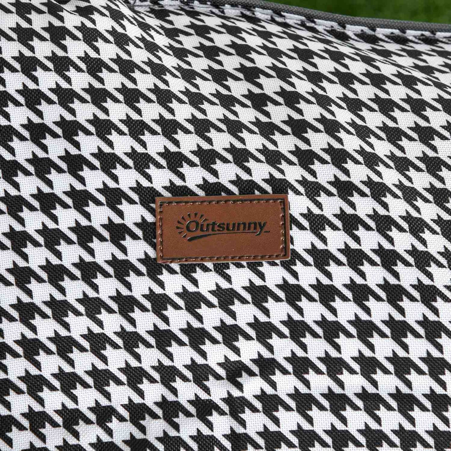 Camping bed with bag & cup holder, black, 120 kg capacity