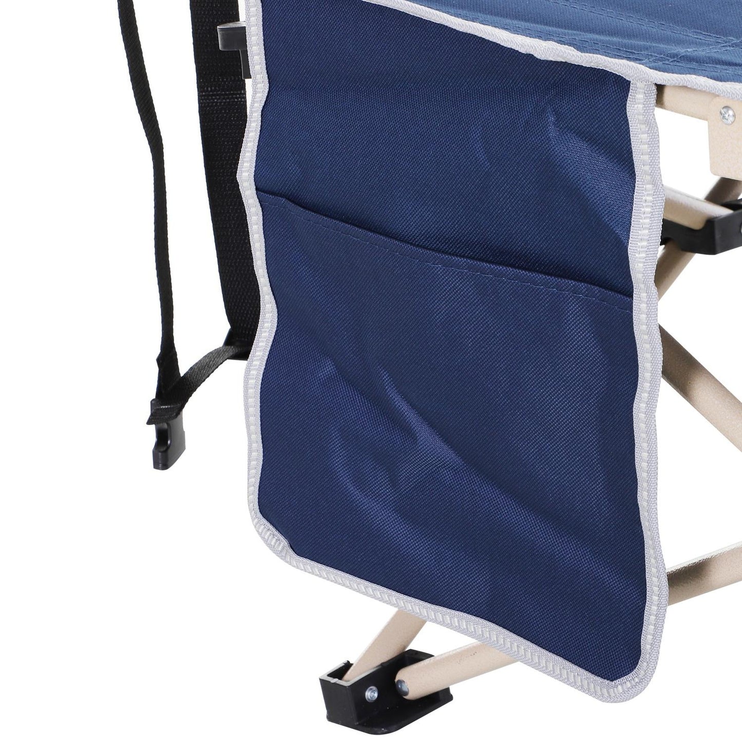 Folding steel camping bed with storage bag, 190x68x52cm