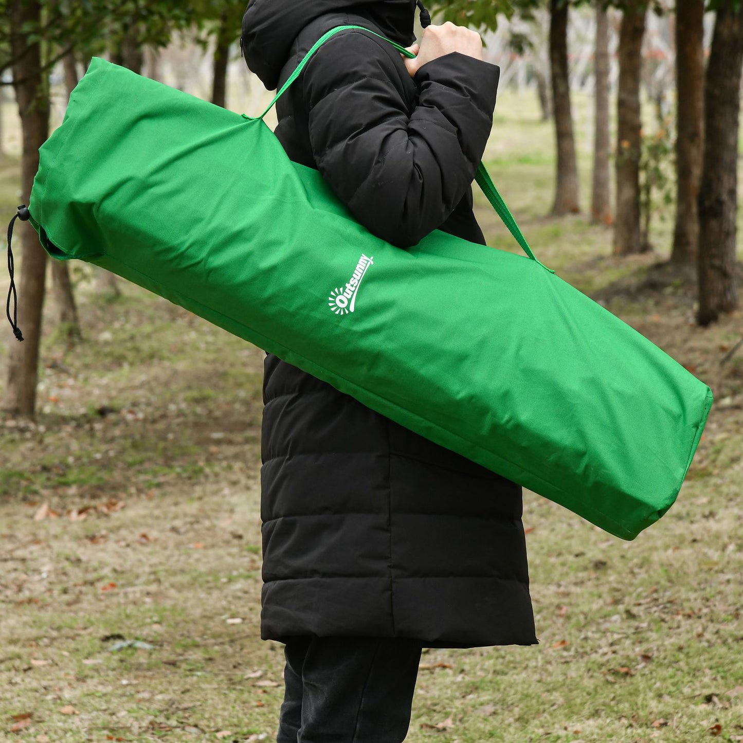 Folding camping bed - durable steel, 136 kg capacity