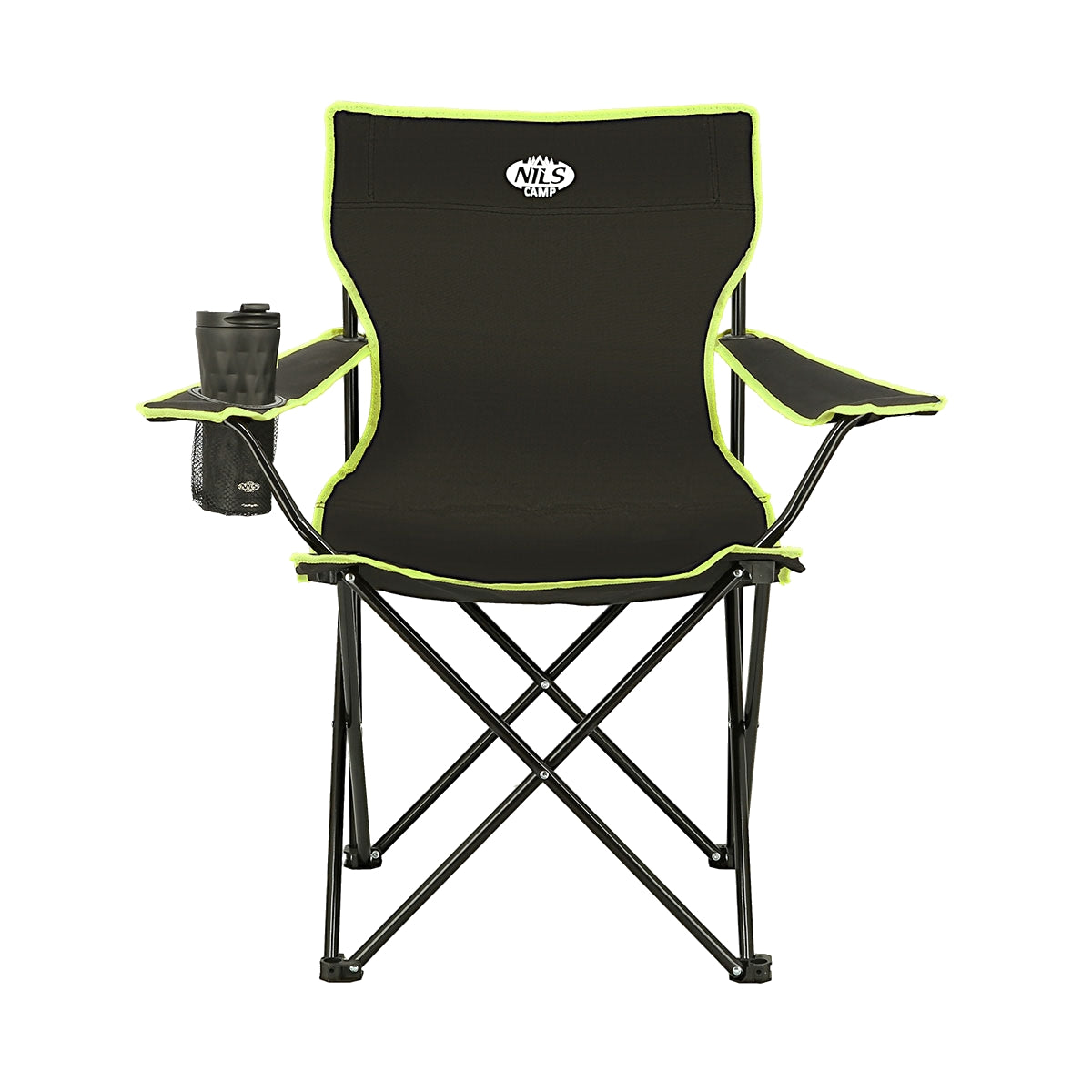 Camping Chair, Black-Lime, Foldable, Lightweight