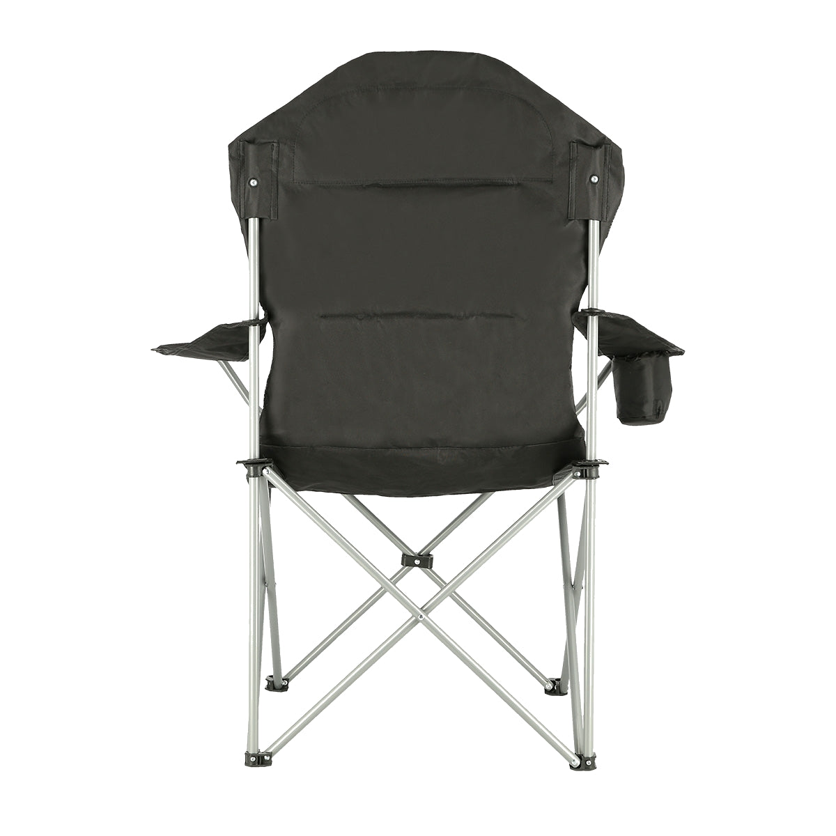 Camping Chair, Black-Red, Foldable, Lightweight