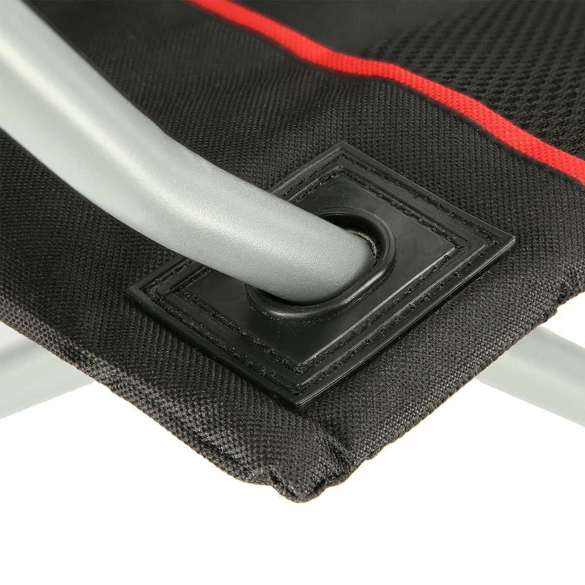 Camping Chair, Black-Red, Foldable, Lightweight