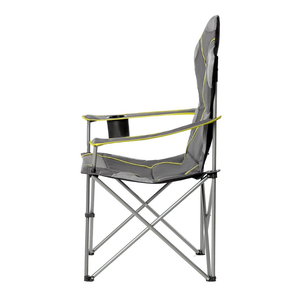 Camping Chair, Grey-Lime, Foldable, Lightweight