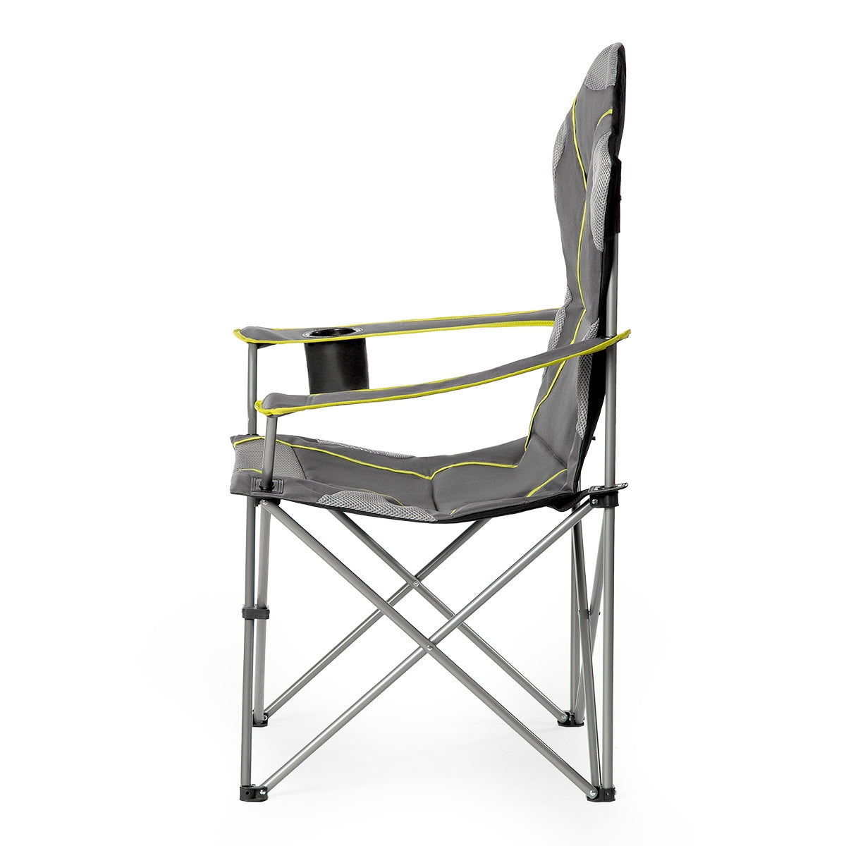 Camping Chair, Grey-Lime, Foldable, Lightweight