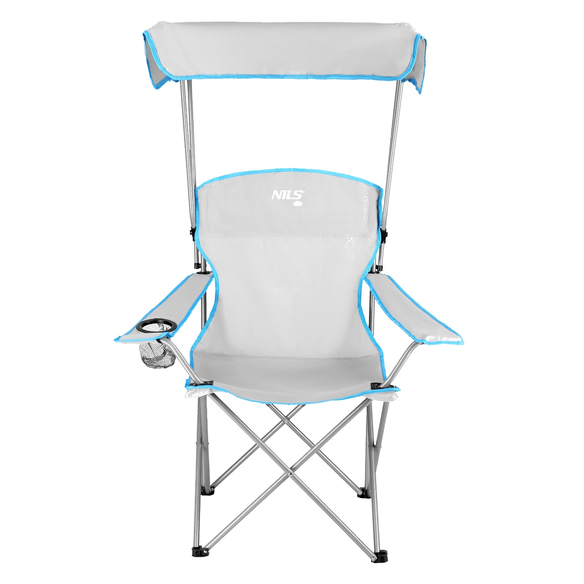 Camping Chair with Sunshade, Gray