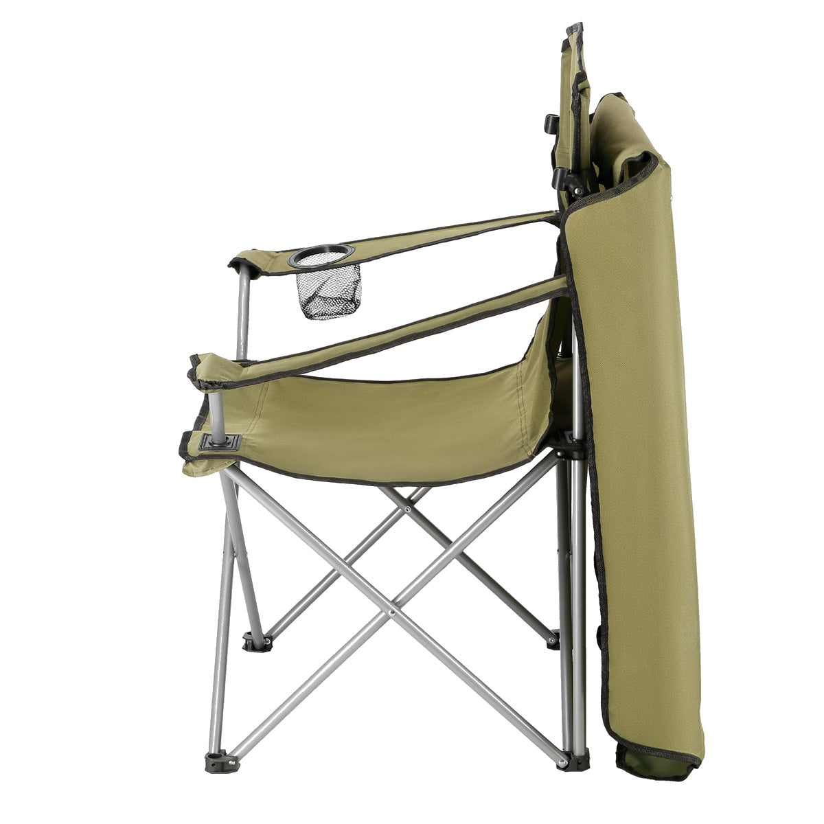 Camping Chair with Sunshade, Green