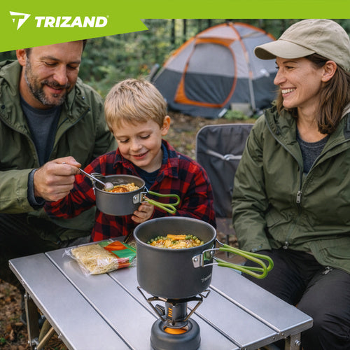 Camping Mess Kit, Foldable Aluminum, 1.2L Capacity
