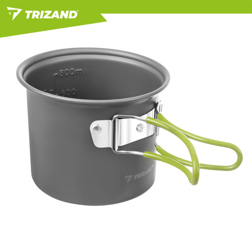 Camping Mess Kit, Foldable Aluminum, 1.2L Capacity