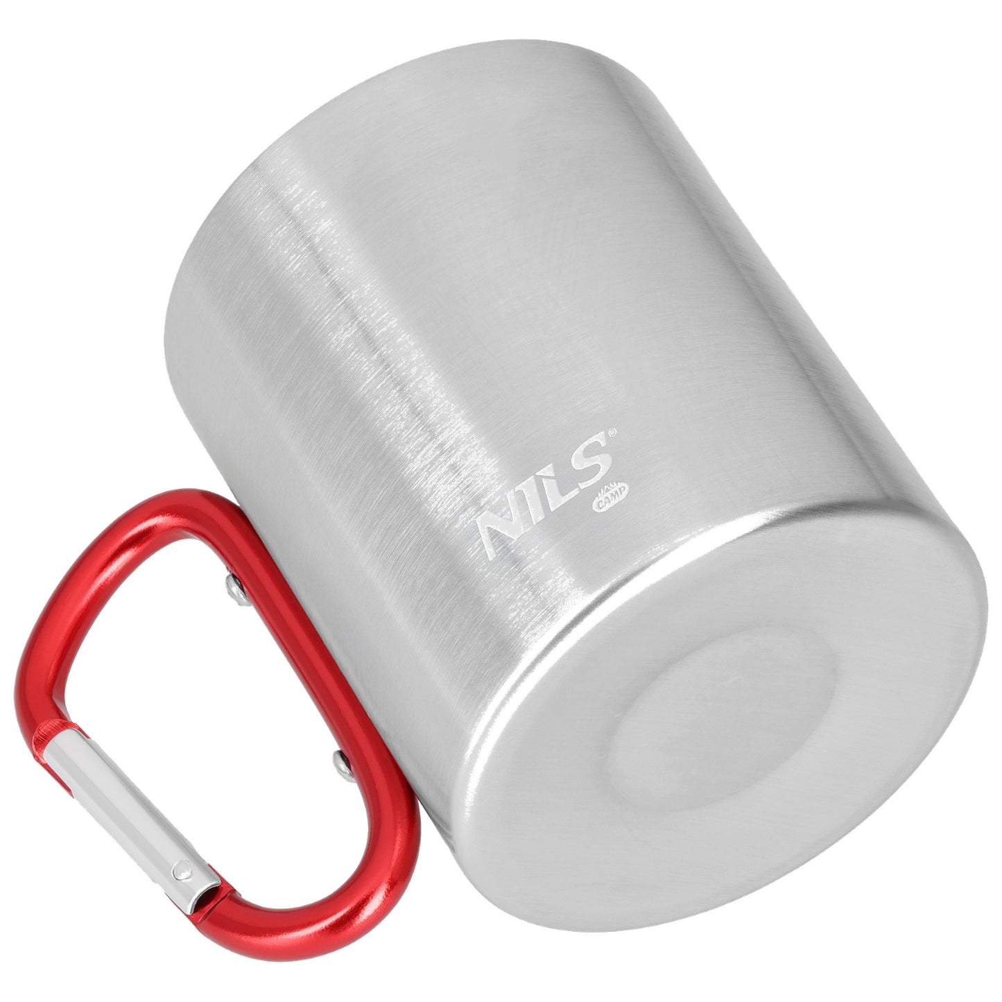 Camping Mug with Carabiner, 300ml Stainless Steel