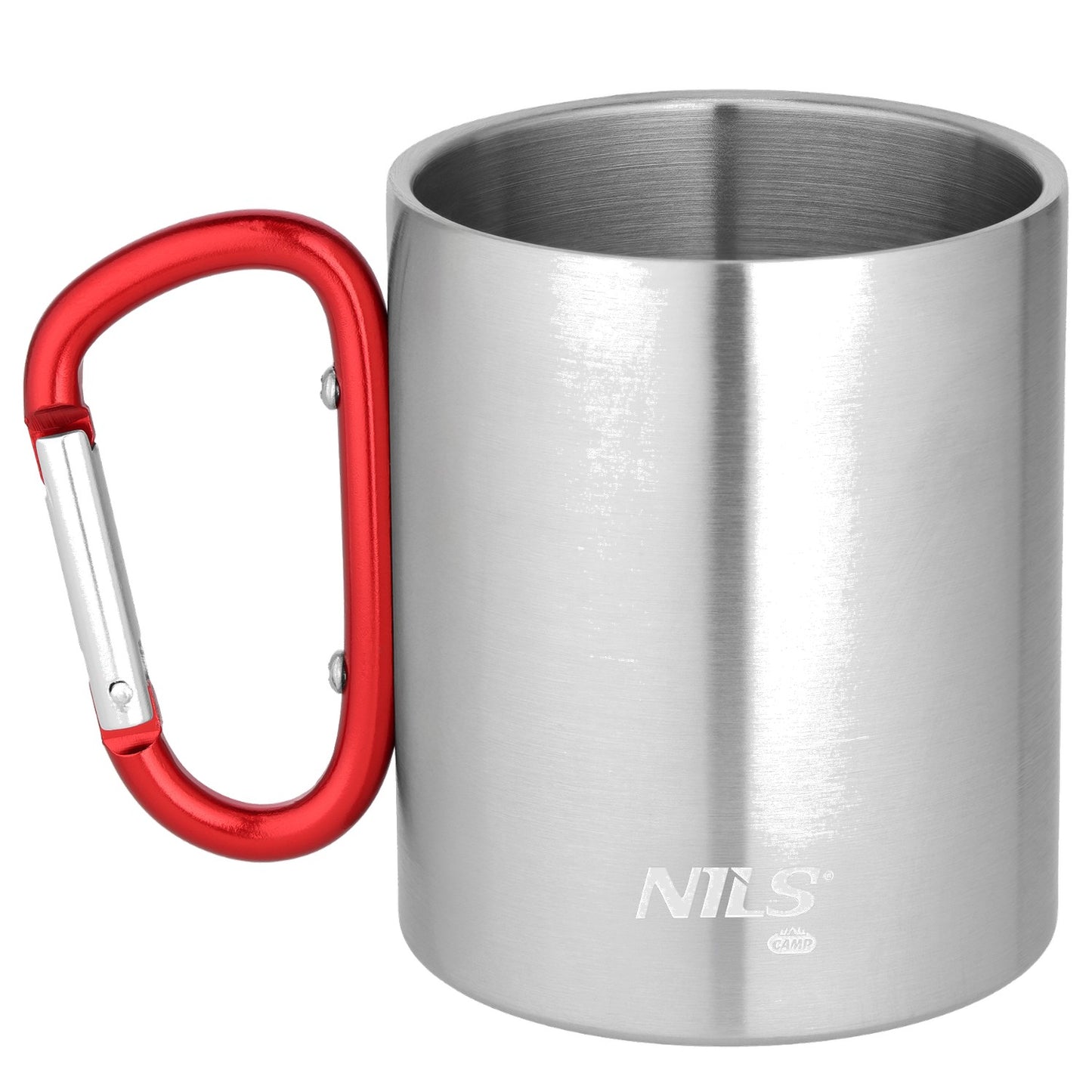 Camping Mug with Carabiner, 300ml Stainless Steel